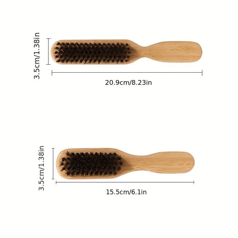 Bamboo Wooden Handle Beard Brush Moustache Haircutting Cleaning Brush