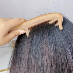 Green Sandalwood Comb Detangling Hair Brush Anti Static Hairdressing Brush