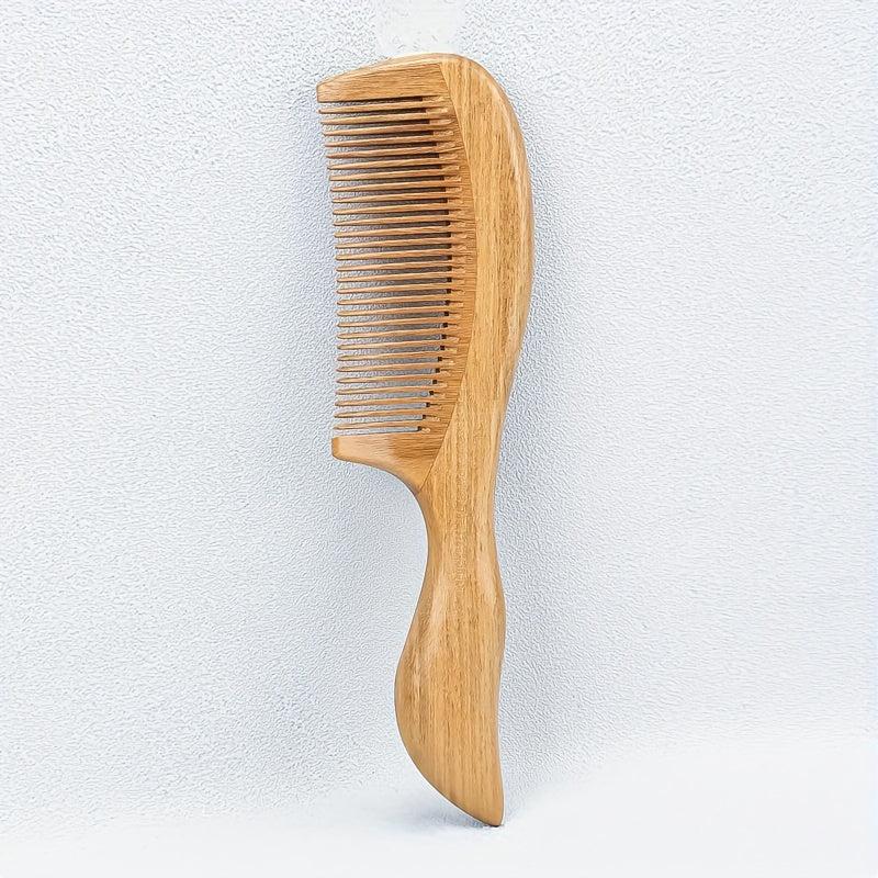 Green Sandalwood Comb Detangling Hair Brush Anti Static Hairdressing Brush