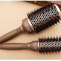 Aluminum Tube Bristle Ceramic Roller Comb Hairdressing Tools