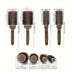 Aluminum Tube Bristle Ceramic Roller Comb Hairdressing Tools