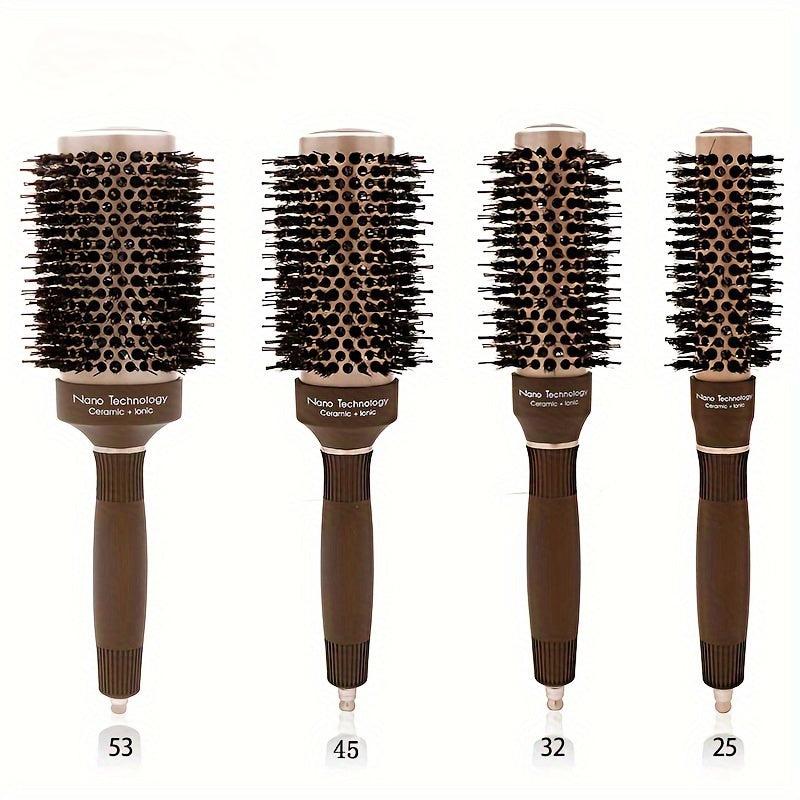 Aluminum Tube Bristle Ceramic Roller Comb Hairdressing Tools