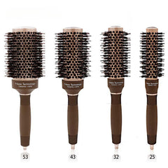 Aluminum Tube Bristle Ceramic Roller Comb Hairdressing Tools