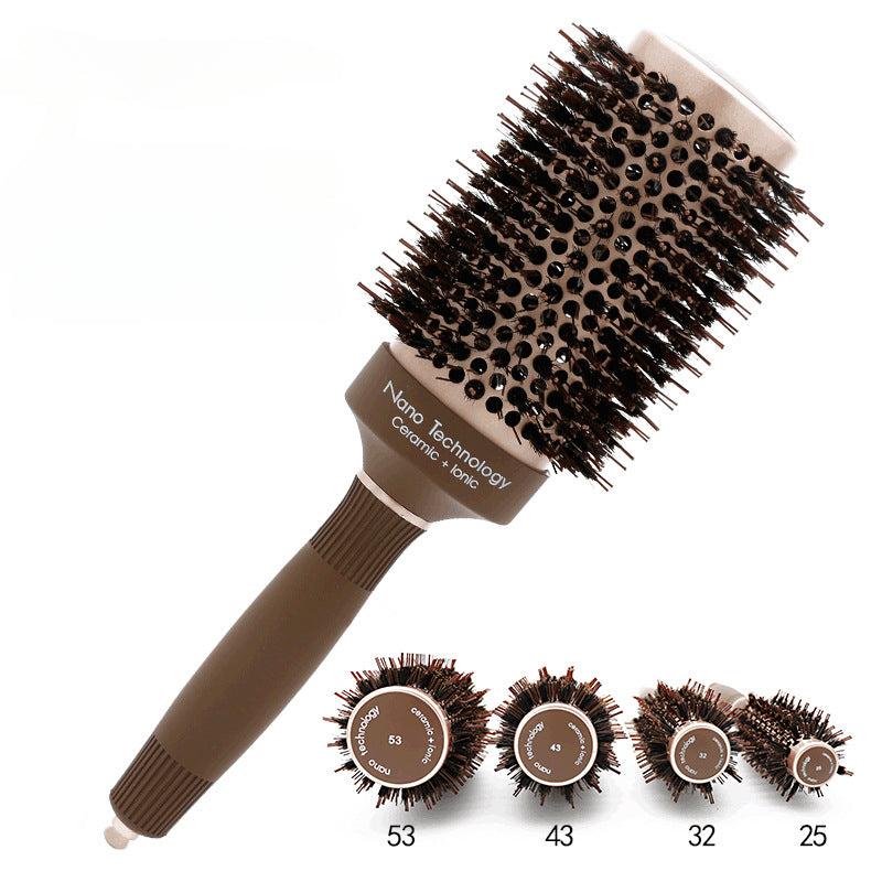 Aluminum Tube Bristle Ceramic Roller Comb Hairdressing Tools