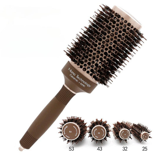 Aluminum Tube Bristle Ceramic Roller Comb Hairdressing Tools