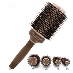 Aluminum Tube Bristle Ceramic Roller Comb Hairdressing Tools