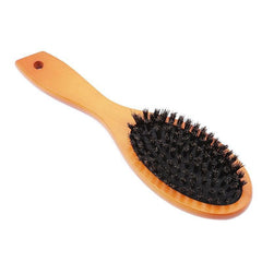 Boar Bristle Hair Brush Scalp Massage Anti static Paddle Hair Brush