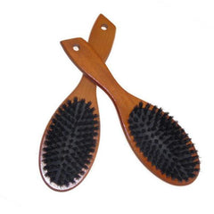 Boar Bristle Hair Brush Scalp Massage Anti static Paddle Hair Brush