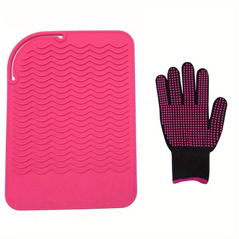 Heat Resistant Mat & Gloves for Hair Styling Tools - Protect Hair & Hands