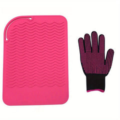 Heat Resistant Mat & Gloves for Hair Styling Tools - Protect Hair & Hands
