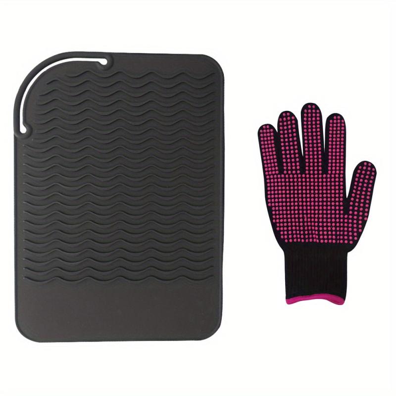 Heat Resistant Mat & Gloves for Hair Styling Tools - Protect Hair & Hands
