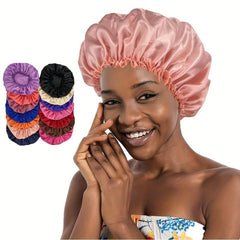 Silk Bonnet Sleep Cap Night Cap Soft Lace Hat Elastic Band