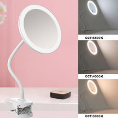 Adjustable Makeup Mirror 5X Magnification Three Temperatures