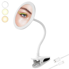 Adjustable Makeup Mirror 5X Magnification Three Temperatures