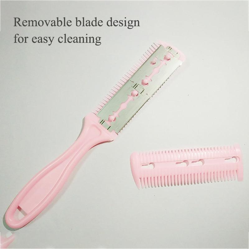 Professional Razor Hair Comb & Double Edge Thinning Scissors Set