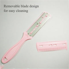 Professional Razor Hair Comb & Double Edge Thinning Scissors Set