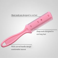 Professional Razor Hair Comb & Double Edge Thinning Scissors Set