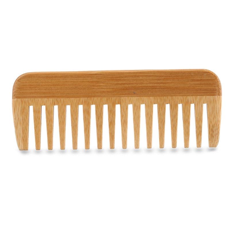Natural Bamboo Wide Tooth Comb Detangling Comb Anti Static Hair Comb