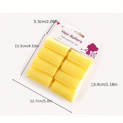 8pcs Sponge Foam Hair Curler Overnight Curlers Foam Rollers For Hair Styling