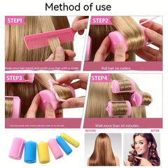 8pcs Sponge Foam Hair Curler Overnight Curlers Foam Rollers For Hair Styling