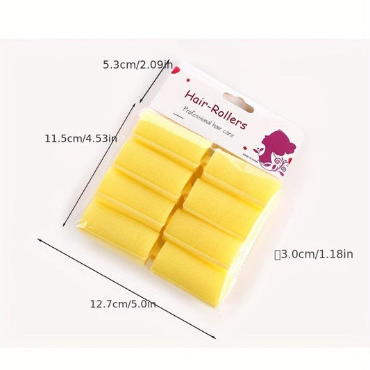 8pcs Sponge Foam Hair Curler Overnight Curlers Foam Rollers For Hair Styling