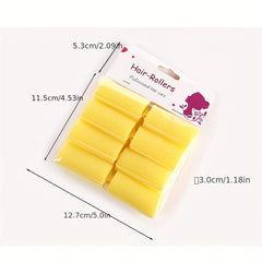 8pcs Sponge Foam Hair Curler Overnight Curlers Foam Rollers For Hair Styling