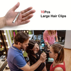 10pcs Metal Duck Billed Hair Clips Single Prong Hair Grips for Women