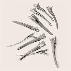 10pcs Metal Duck Billed Hair Clips Single Prong Hair Grips for Women