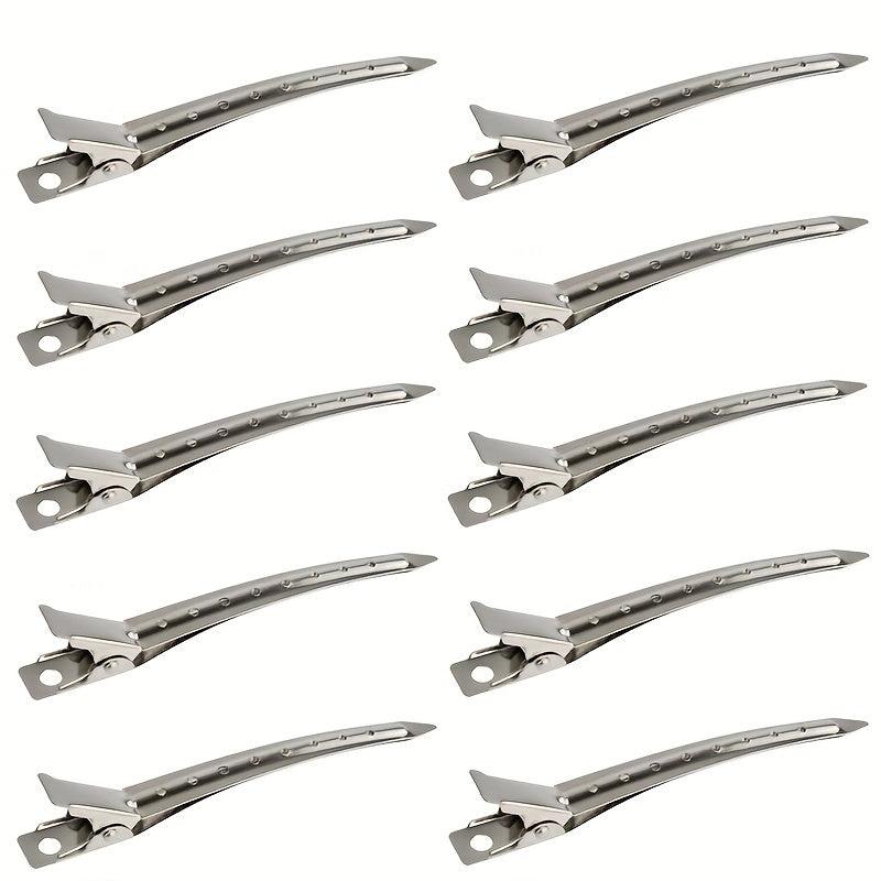 10pcs Metal Duck Billed Hair Clips Single Prong Hair Grips for Women
