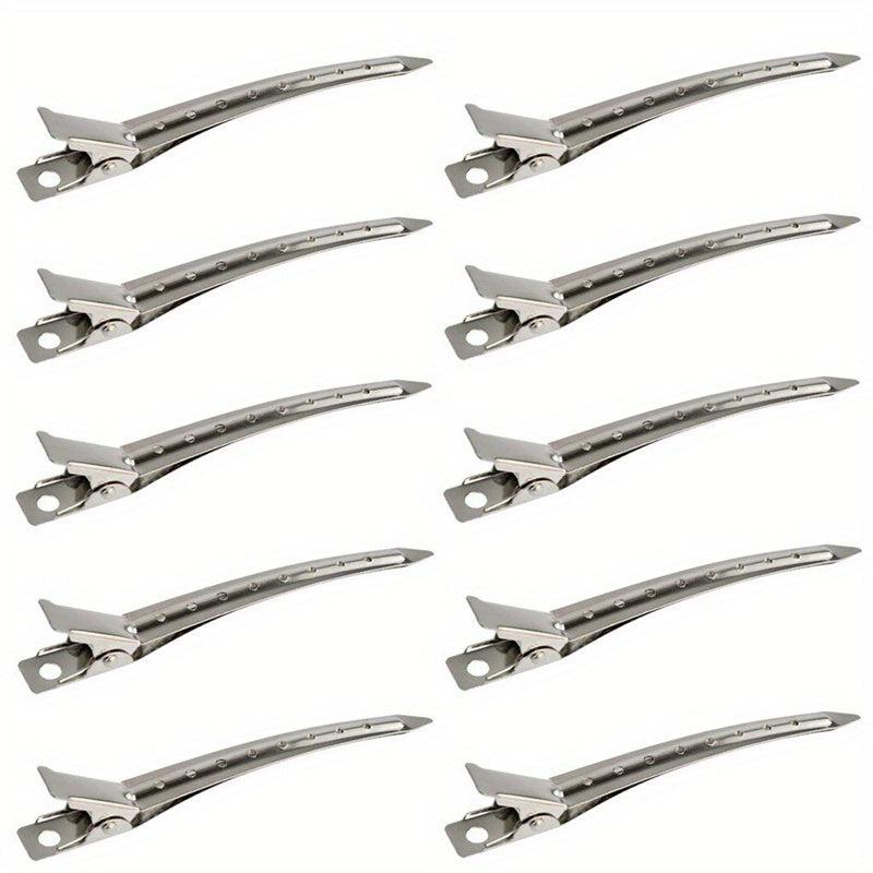 10pcs Metal Duck Billed Hair Clips Single Prong Hair Grips for Women