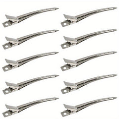 10pcs Metal Duck Billed Hair Clips Single Prong Hair Grips for Women