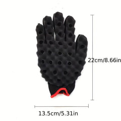 Hair Curl Sponge Glove Curly Twist Barber Styling Sponge Glove