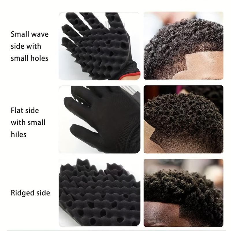Hair Curl Sponge Glove Curly Twist Barber Styling Sponge Glove