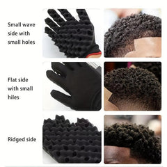 Hair Curl Sponge Glove Curly Twist Barber Styling Sponge Glove