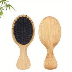 Bamboo Boar Bristle Hair Brush Paddle Comb For All Hair Types