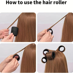 12pcs Self-Adhesive Curler & Clips Set Heatless Hair Rolling DIY Tools