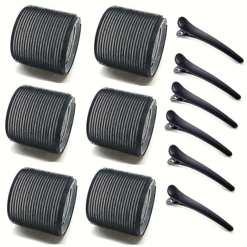 12pcs Self-Adhesive Curler & Clips Set Heatless Hair Rolling DIY Tools