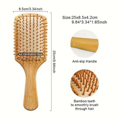 Wooden Hair Brush Boar Bristle Hair Paddle Comb Hair Care Brush