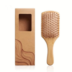 Wooden Hair Brush Boar Bristle Hair Paddle Comb Hair Care Brush