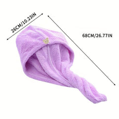 Soft Quick Drying Hair Towel Wrap for Bath Shower - Dry Hair Cap