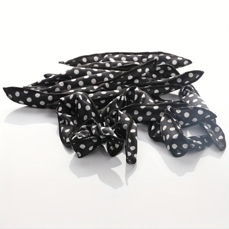 10pcs Polka Dot Pattern Sponge Curler Hair Roller DIY Tool