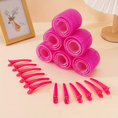 Heatless Hair Curlers Set with Self Grip Technology and Hair Clips