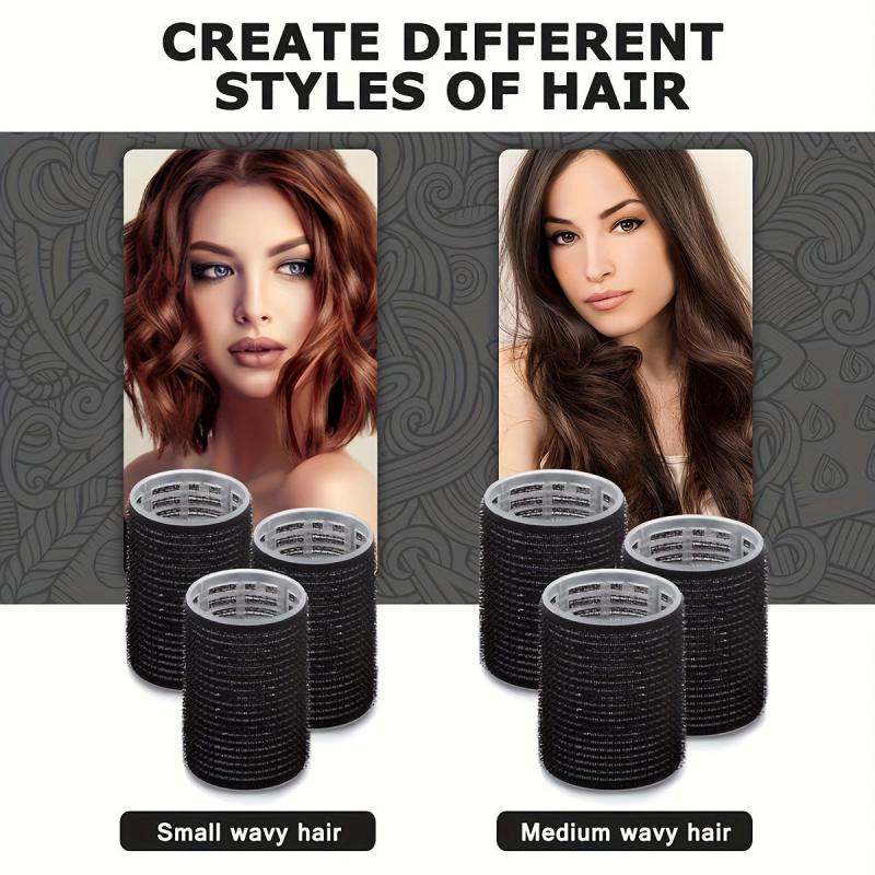 Heatless Hair Curlers Set with Self Grip Technology and Hair Clips