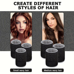 Heatless Hair Curlers Set with Self Grip Technology and Hair Clips