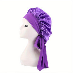 Wide Brimmed Satin Night Hat Hair Care Hat