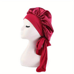 Wide Brimmed Satin Night Hat Hair Care Hat