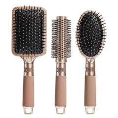 3pcs Hair Comb Set Detangling Brush Round Curling Brush