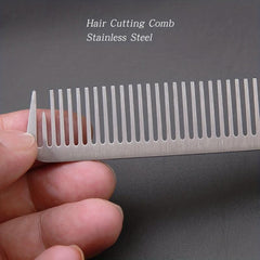 2pcs Salon Barber Stainless Steel Hair Cutting Comb Anti Static Durable