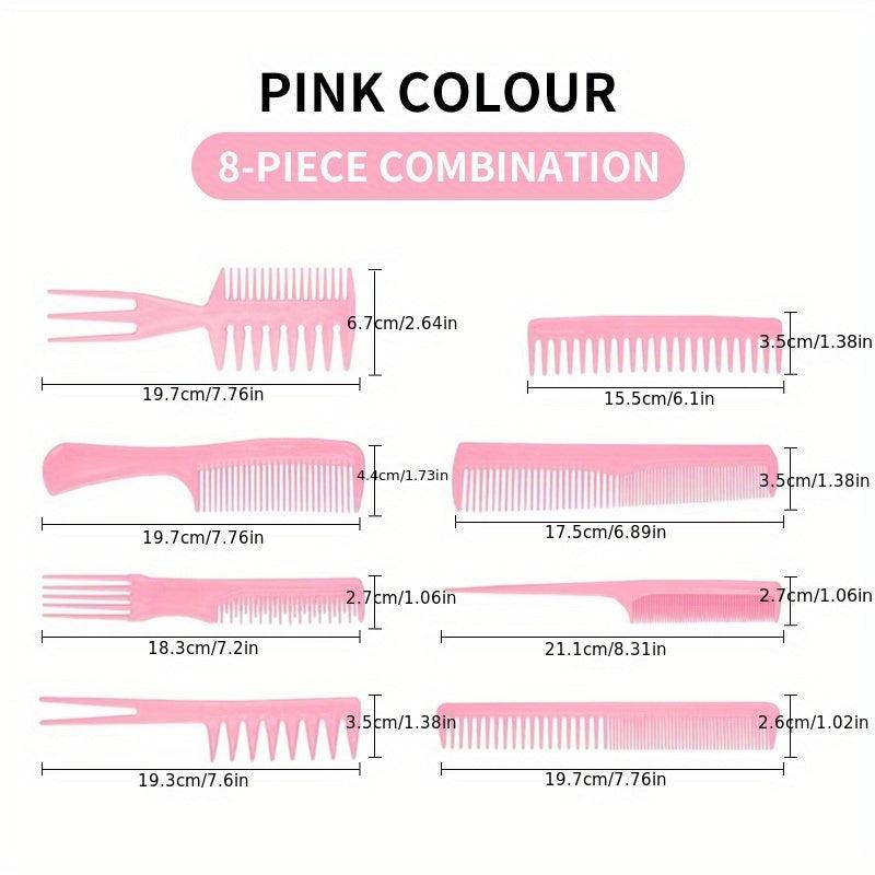 8pcs Men's Styling Hair Comb Set Hair Styling Tools
