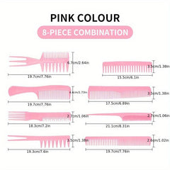 8pcs Men's Styling Hair Comb Set Hair Styling Tools
